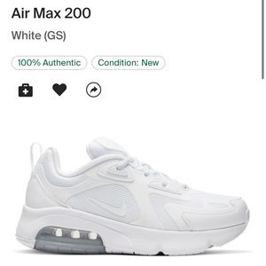 Youth 6.5 Air Max 200 White